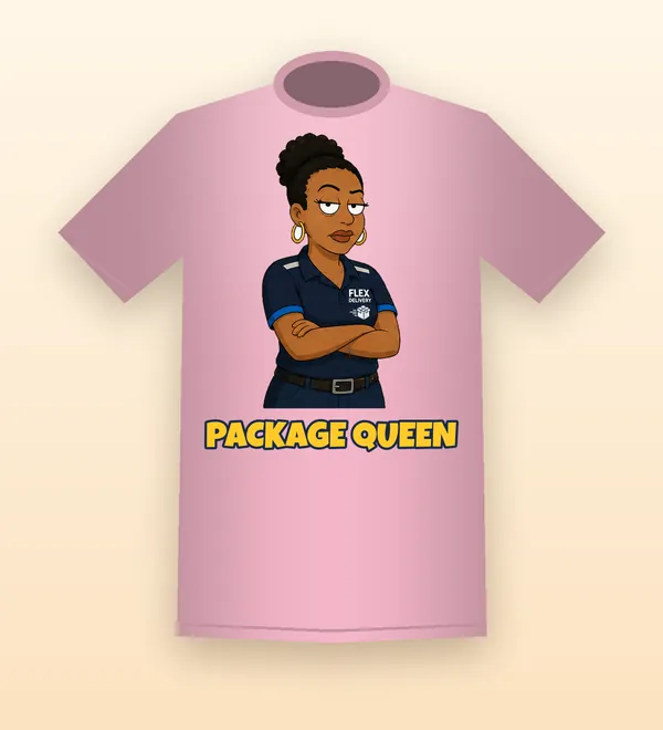 Denise tee on soft pink
