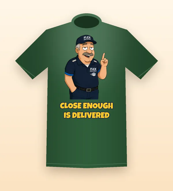 Two-Stop tee on forest green